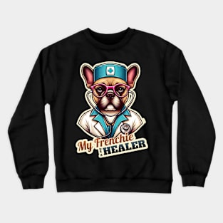 Doctor french bulldog Crewneck Sweatshirt